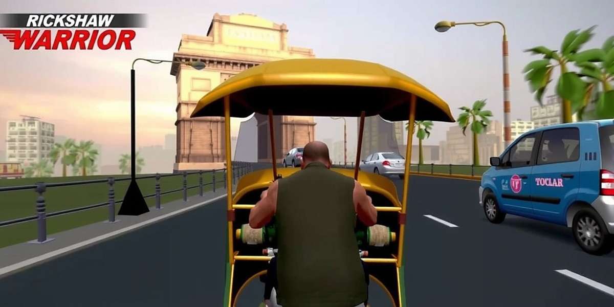 Mumbai City in Rickshaw Warrior Rickshaw Warrior gameplay showing an auto rickshaw in Mumbai with the Gateway of India in background